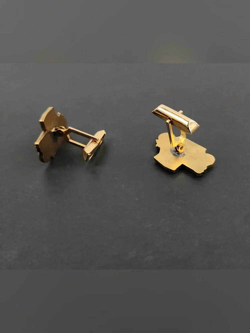 VTG Ford Motor Co. Model T Truck 50th Anniversary Brass Cufflinks Gold Tone 1964
